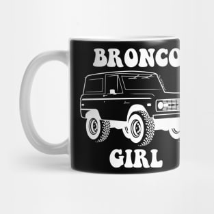 Bronco Girl 1966-1977 White Print Mug